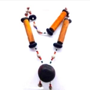 Wooden Tribal Buckeye Necklace